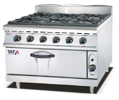 4-burner gas stove for restaurant kitchens
