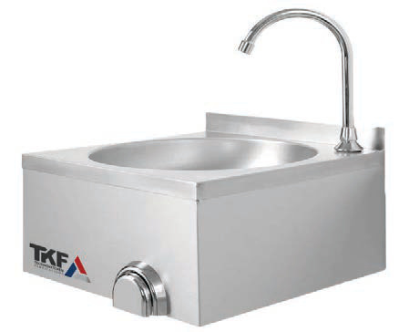 Wall-mounted hand wash sink for hospital hygiene